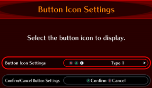 Button icon settings