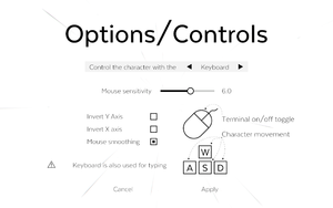 Controls for using the keyboard for movement.