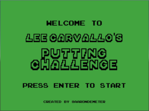 Lee Carvallo's Putting Challenge cover
