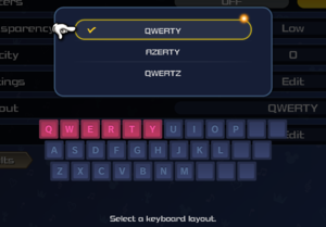 Keyboard layout settings
