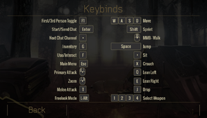 Control Keybinds (can now be modified in current build).