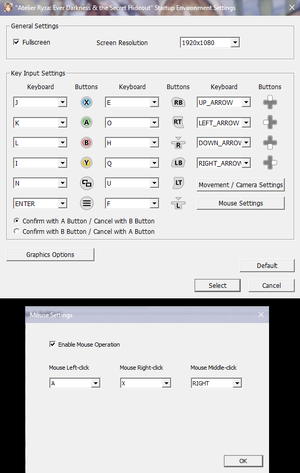 Input Settings (As of patch 2019/11/08)