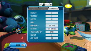 In-game keyboard controls settings.