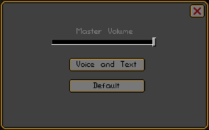 In-game audio and subtitle settings.