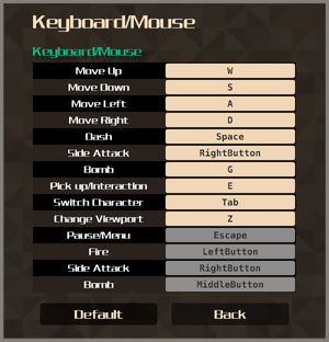 Keyboard remapping options.