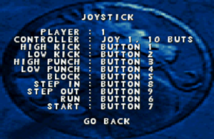 Joystick/Controller settings.