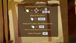 In-game controls.