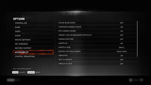 In-game Accessibility Settings.