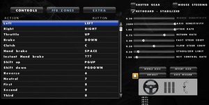 In-game controls settings.