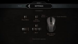 Keyboard and Mouse controls.