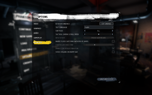 In-game interface settings.