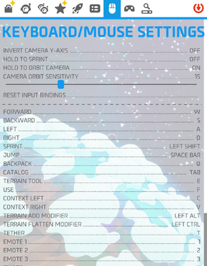 Keybindings and keyboard/mouse settings
