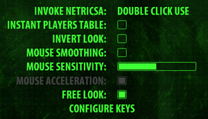 In-game general keyboard/mouse settings.