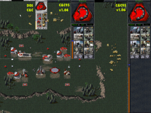 1024x768 resolution with the Command & Conquer Gold: Project 1.06 compared to earlier versions.