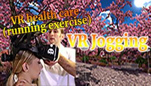 VR health care (running exercise): VR walking and running along beautiful seabeach and sakura forests cover