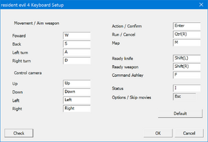 Key remapping from the configuration tool.