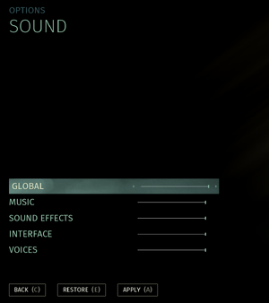 In-game Sound Settings