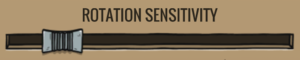 In-game rotation sensitivity setting.