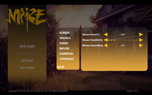 In-game mouse settings