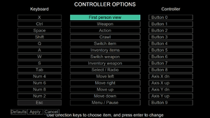 Controls settings