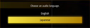 Audio language options