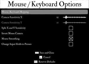 Mouse/Keyboard Options