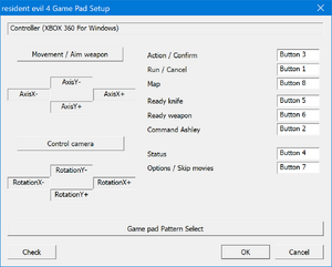Controller remapping from the configuration tool.