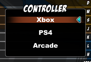 Controller options.