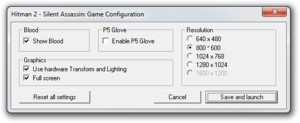 Game's configuration tool.