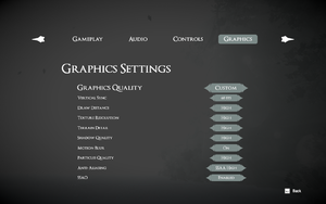 In-game graphics settings