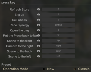 In-game input settings. (Launch)