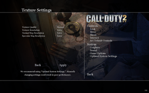 In-game texture settings.