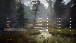 In-game advanced graphics settings.