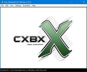 Cxbx-Reloaded's main window.