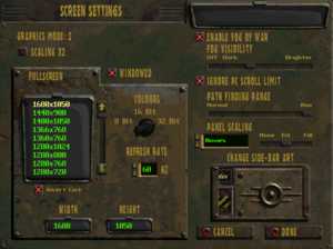 In-game video settings (GOG.com version).