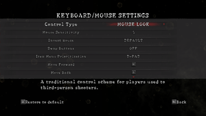 In-game keyboard/mouse settings.