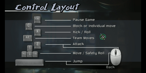 Keyboard and Mouse Layout in game