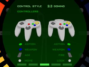 Dual controller style with two Nintendo 64 controllers.