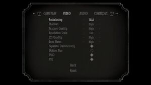 In-game advanced video settings
