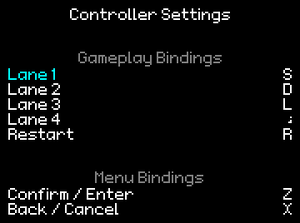 Default keyboard controls.