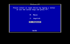 1988 edition - In-game input modes.
