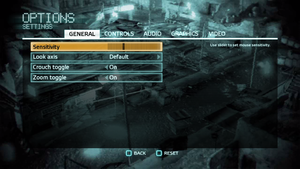In-game general settings (for multiplayer).